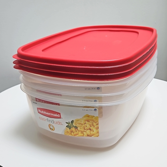 Rubbermaid Kitchen 3 Rubbermaid Easy Find Lids Containers 25 Gallon
